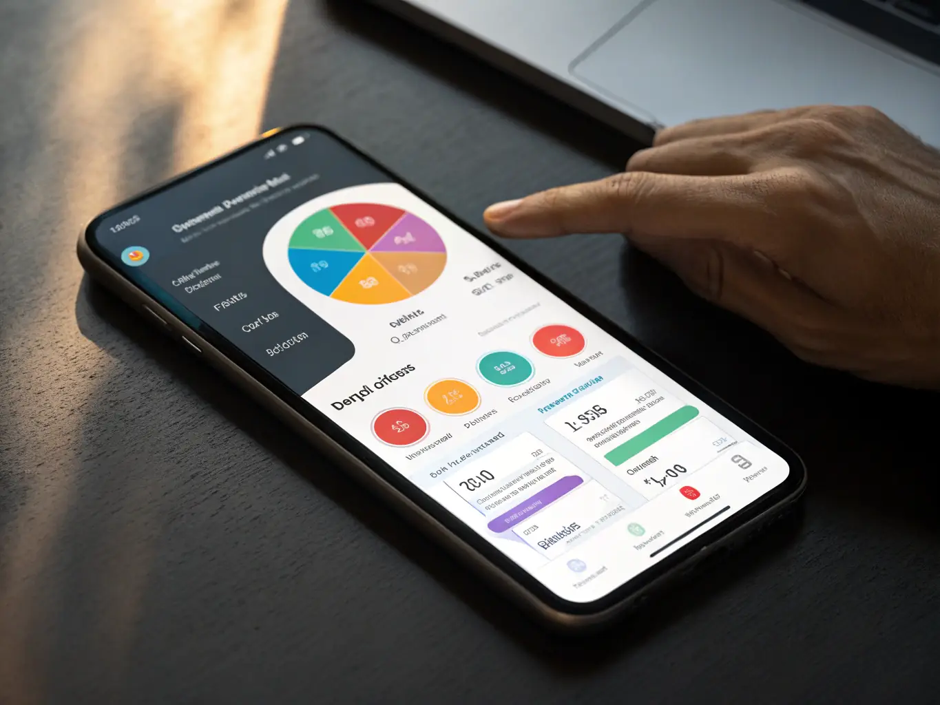 A clean and modern interface of the Brex mobile app, showcasing features for managing expenses and tracking financial performance on the go.